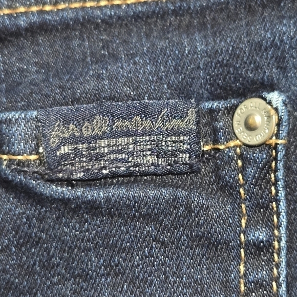 7 For All Mankind Womens Gwenevere Skinny Mid Rise Dark Wash Denim Jeans Size 29 - Picture 8 of 13